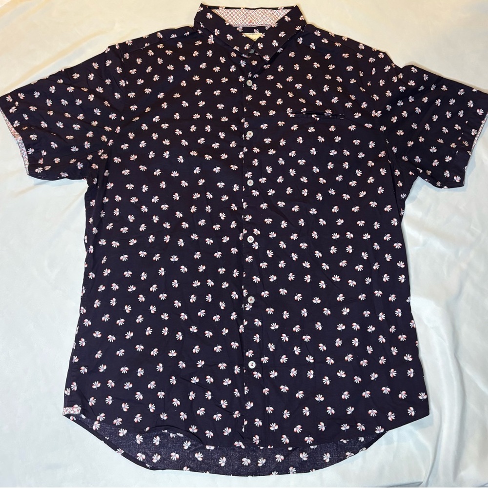 7 Diamonds Navy Floral Casual Shirt